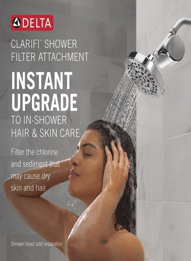 Delta Faucet Clarifi Standard Shower Filter Attachment with Filter Cartridge I Hard Water Softener I Overhead Shower Filter I Wall Mount Showerhead Filter I For Borewell/Tanker Water I Chrome 7SF100 - Image 2
